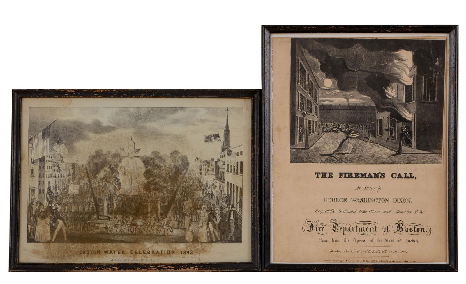 Two 19th Century Fire Related Prints. (1 of 2)