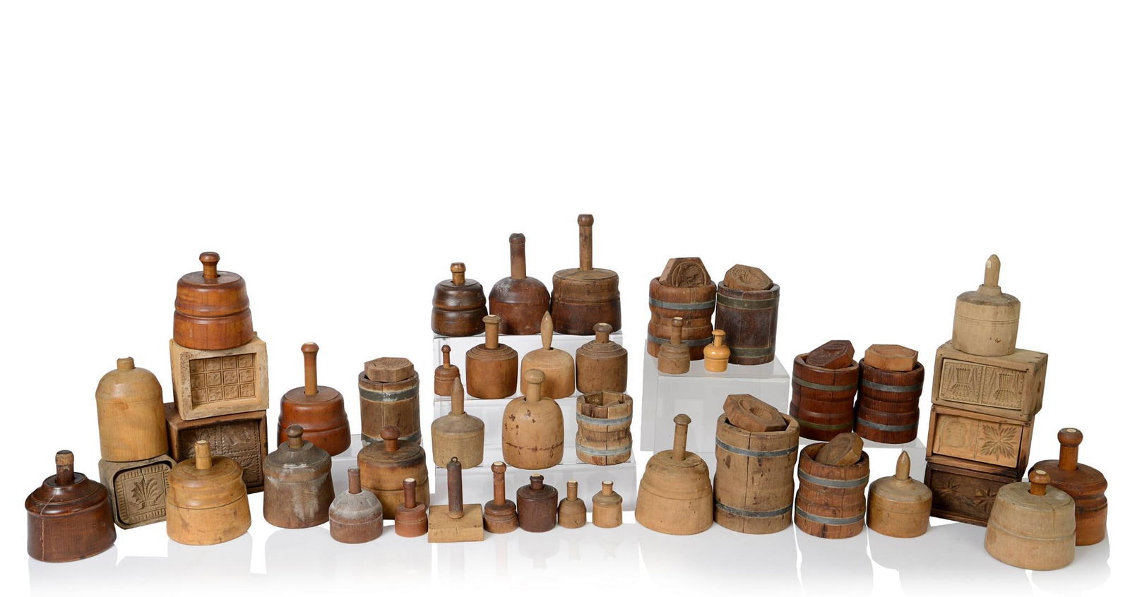 Forty Three Antique Wooden Butter Molds. (1 of 11)