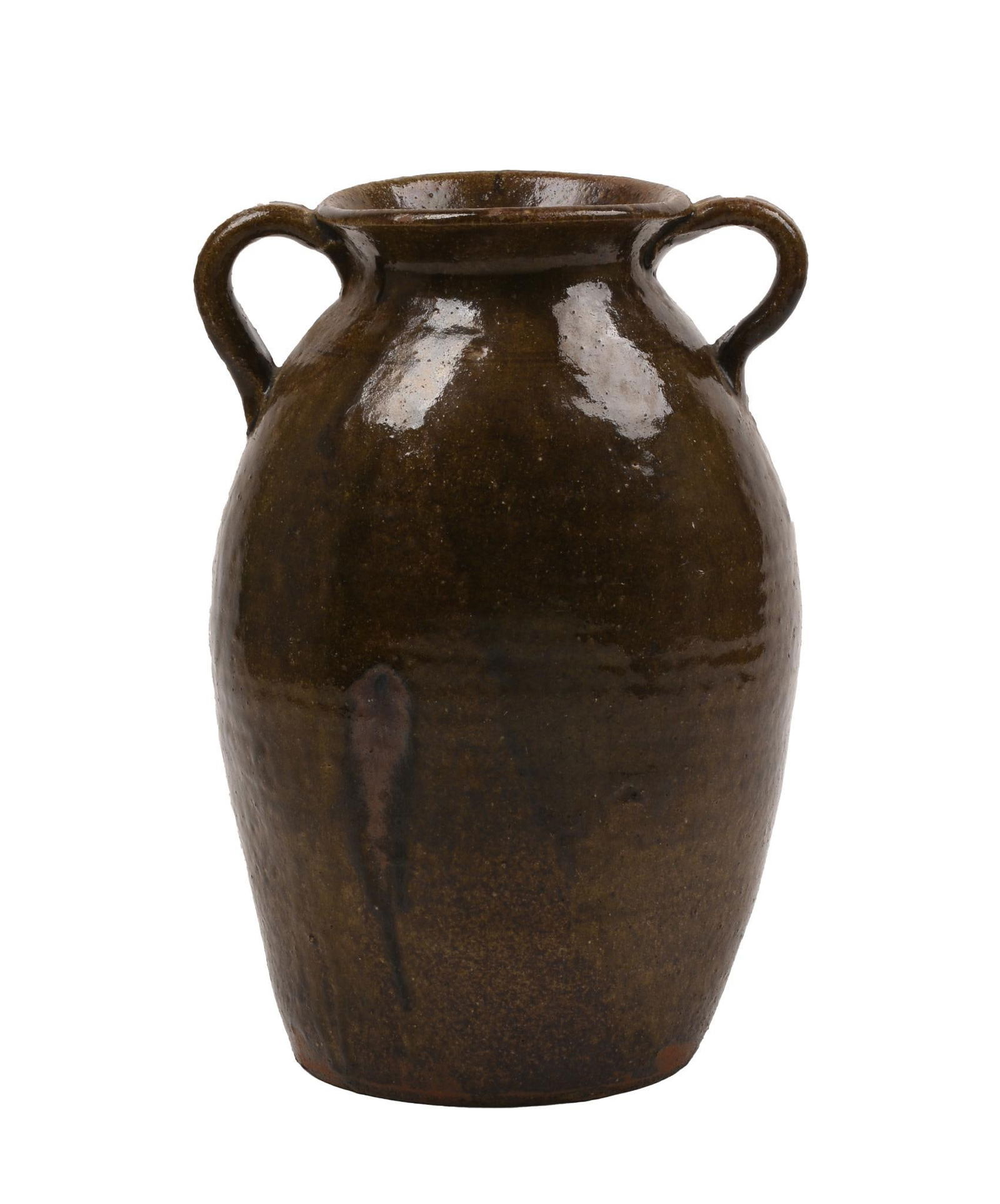Two Handled Redware Jar. (1 of 5)