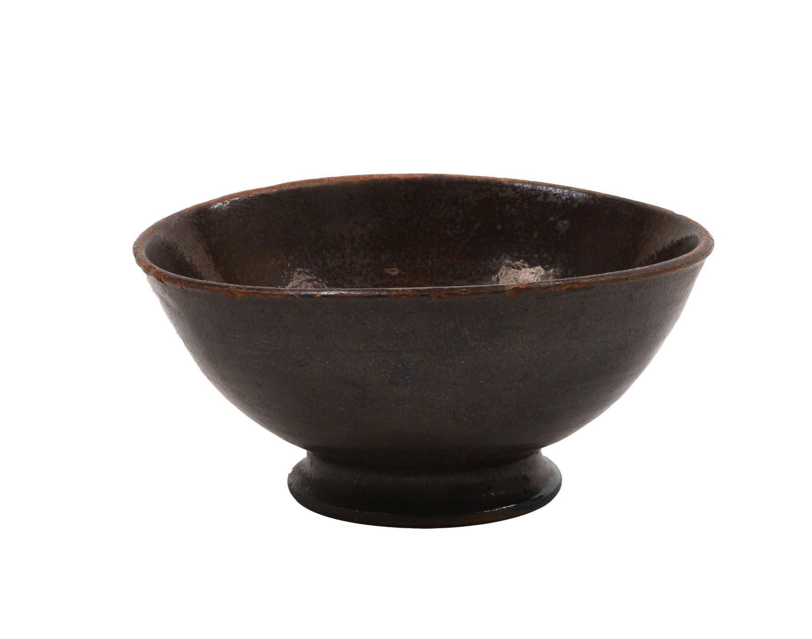 Redware Bowl.: Height 4 inches diameter 8.5 inches.