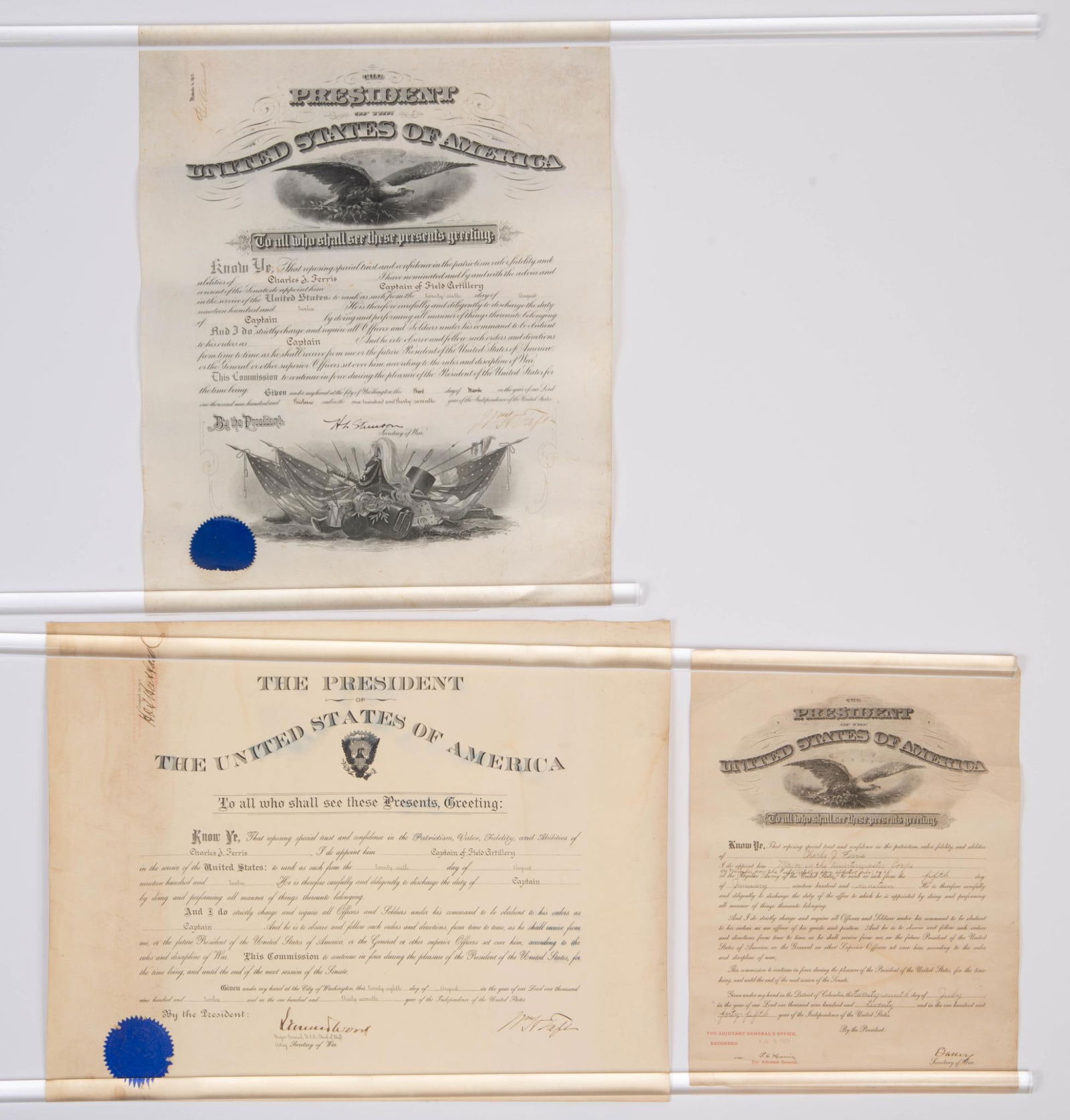 Two William Taft Signed Documents. (1 of 6)