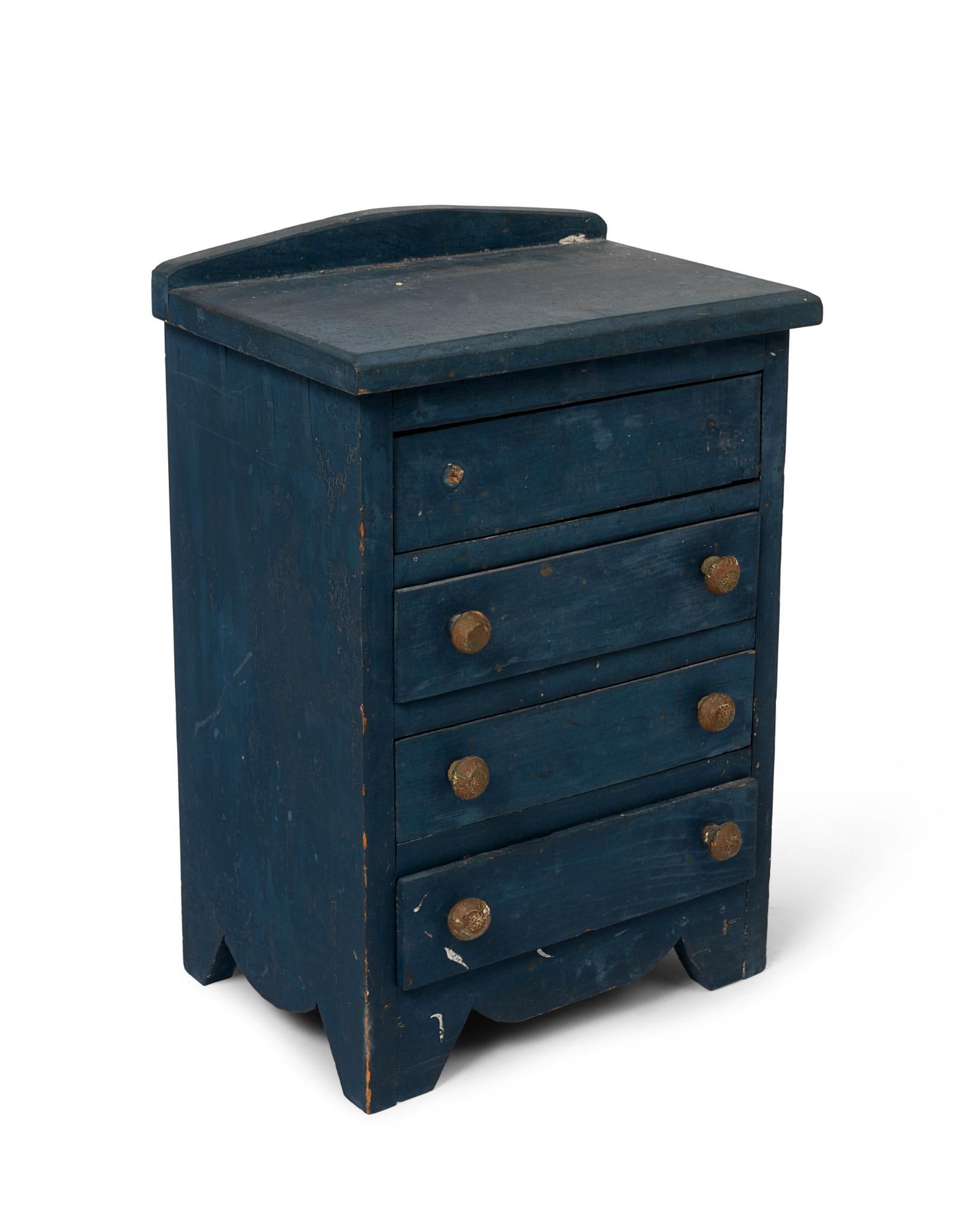 Miniature Dresser in Blue Paint. (1 of 2)