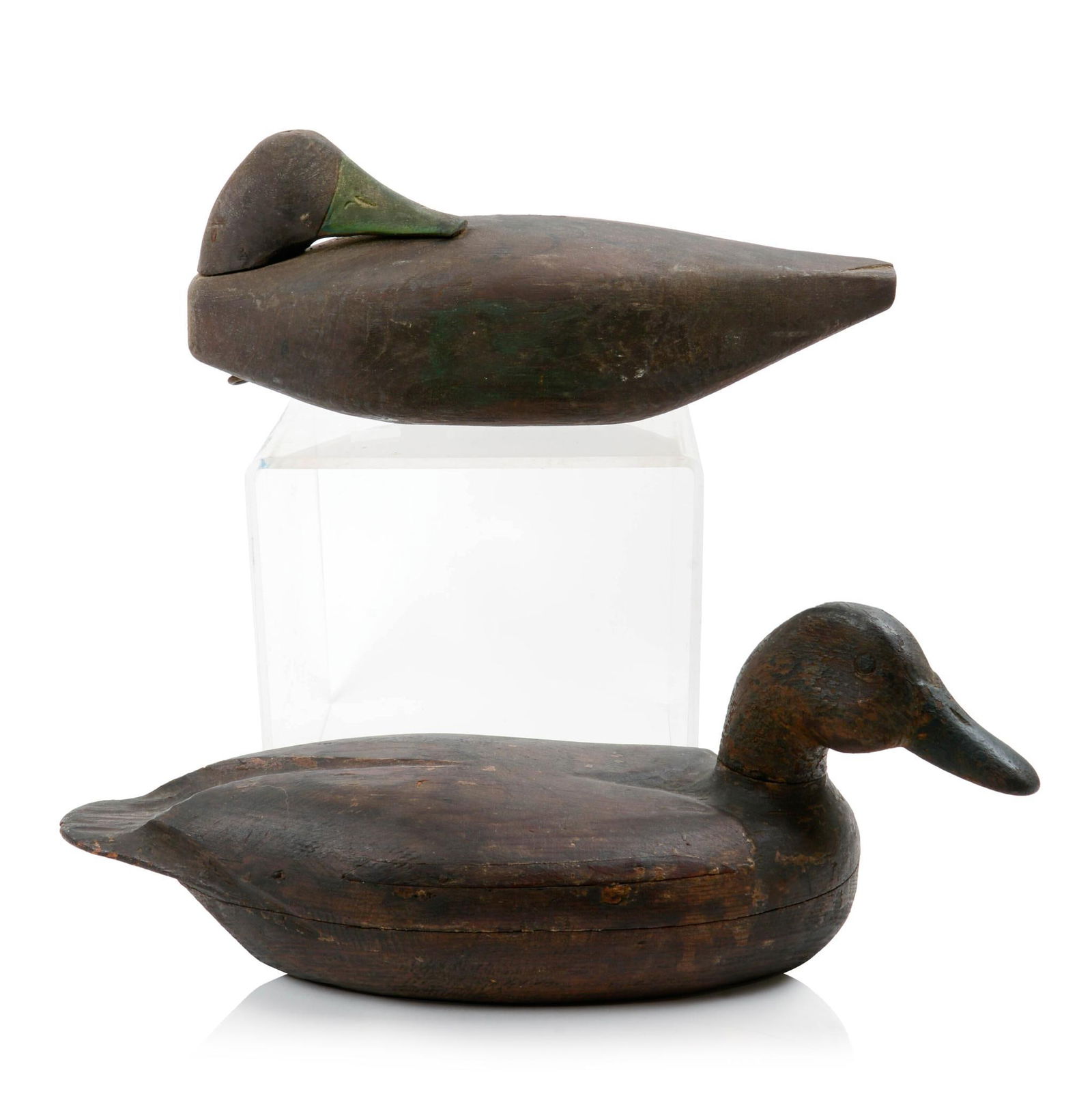 Two Carved Duck Decoys. (1 of 6)