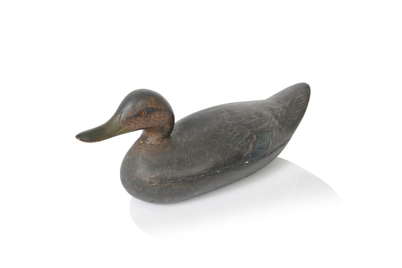 Mason Factory Black Duck Decoy. (1 of 3)