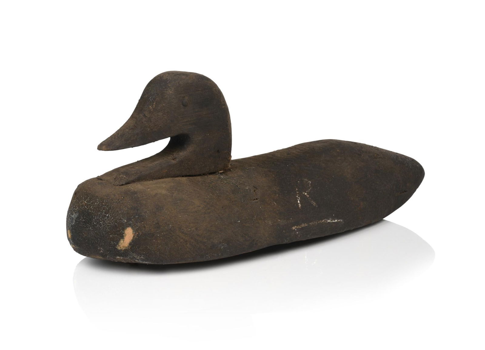 Antique Duck Decoy in Black Paint. (1 of 4)