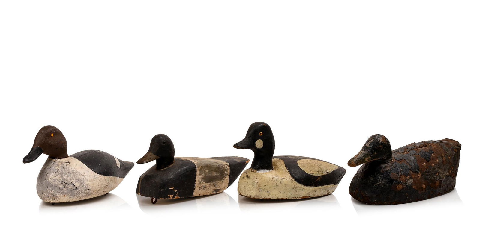 Four Painted Duck Decoys. (1 of 4)