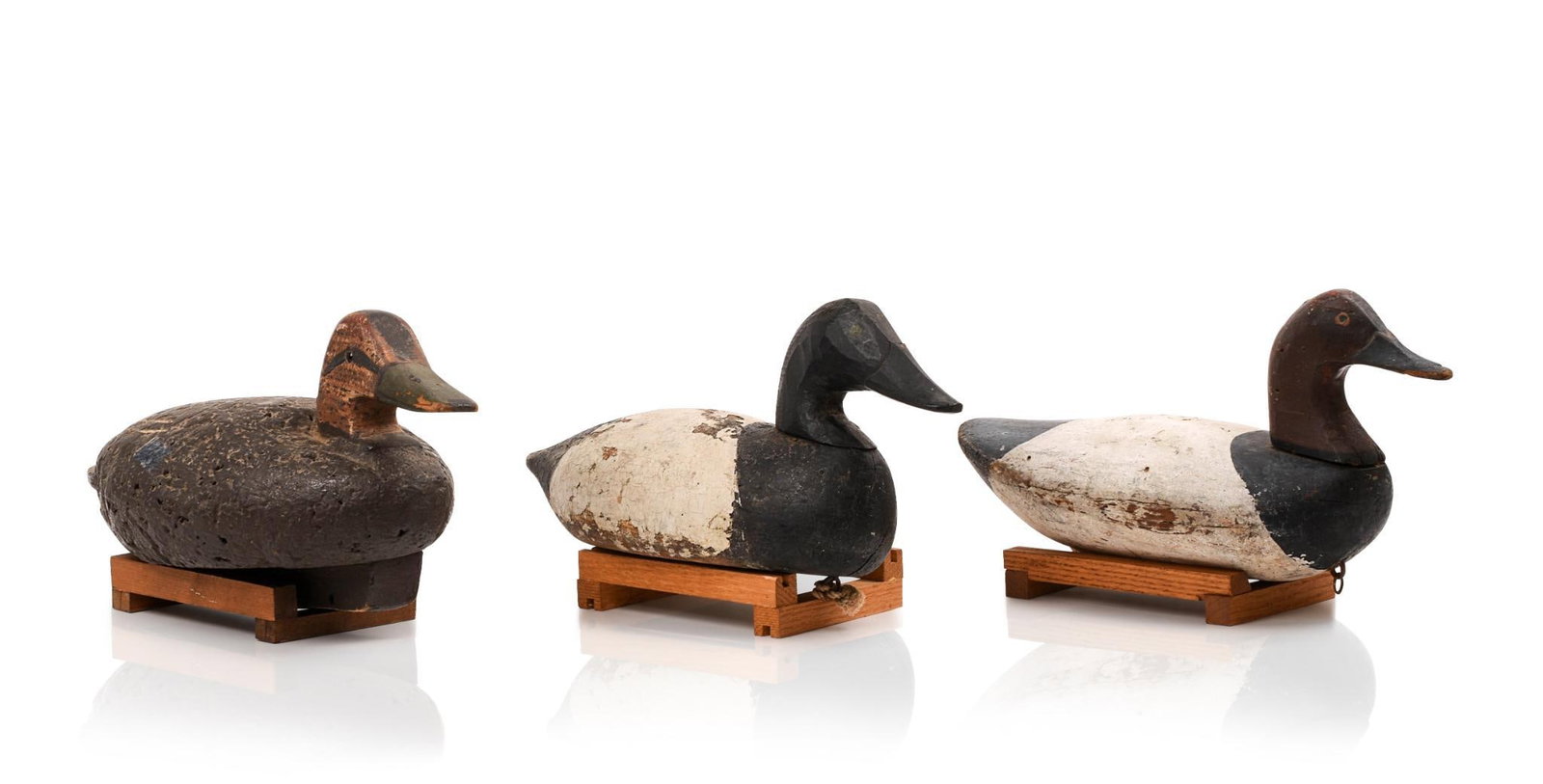 Three Antique Decoys.: Lengths 15 inches.