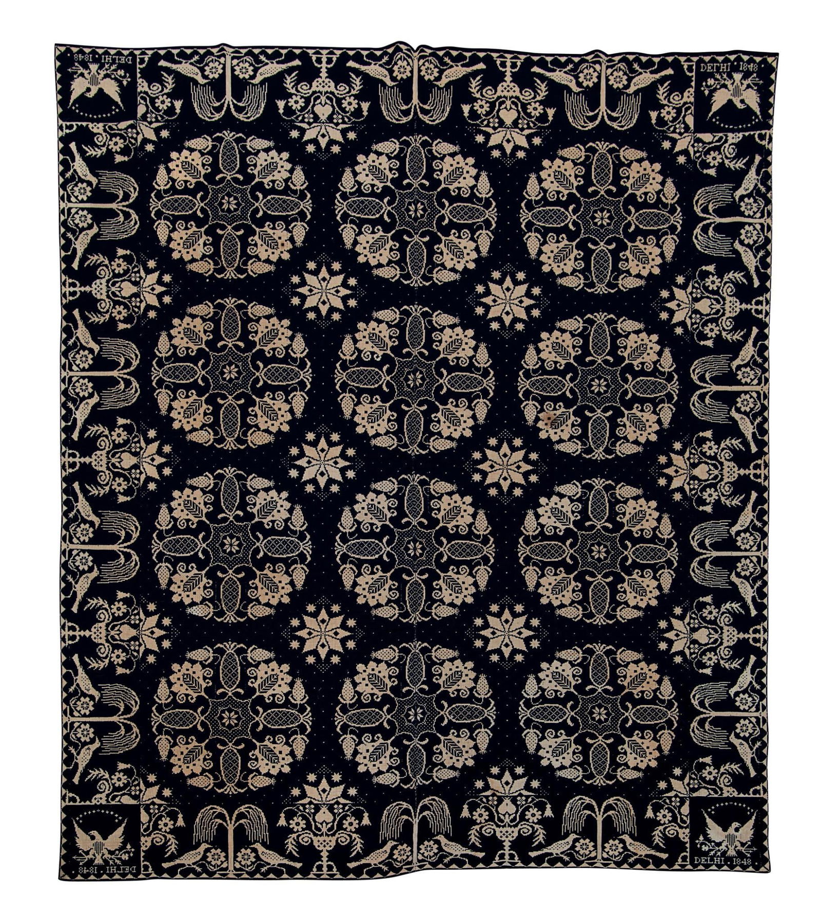 Woven Coverlet  Delhi  New York  1848 (1 of 2)