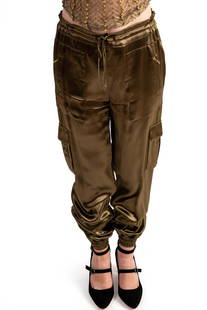 Ralph Lauren Purple Label Satin Cargo Pants, Size 2: Size 2, olive green CONDITION: These are used articles, and may exhibit minor stains, wear, slight odors, and other minor defects. We have attempted to show any major damage in photographs and note