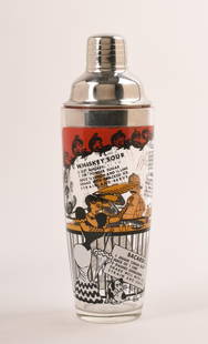 Vintage Cocktail Shaker: Height 11.5 inches.