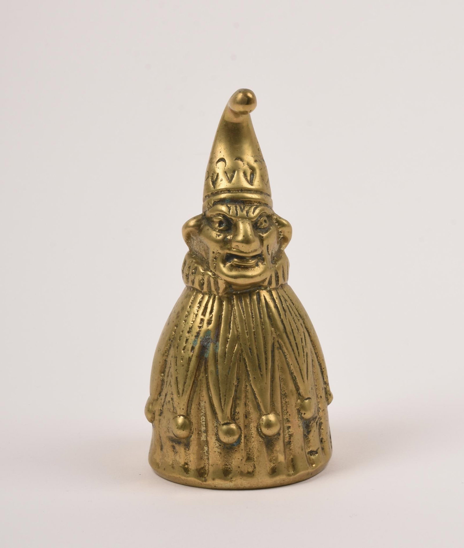 Brass Jester Bell.: Height 4.25 inches.