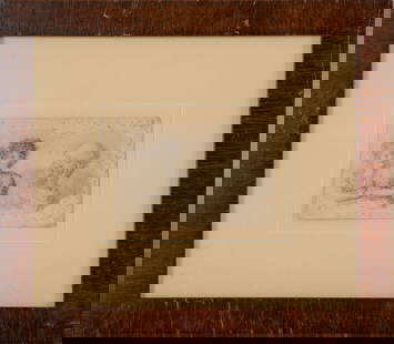 Pencil Drawing, Dated 1820.: Sheet 3 x 4.5 inches, frame 9.5 x 11 inches.