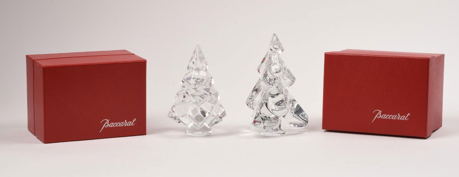 Two Baccarat Crystal Christmas Trees. (1 of 4)