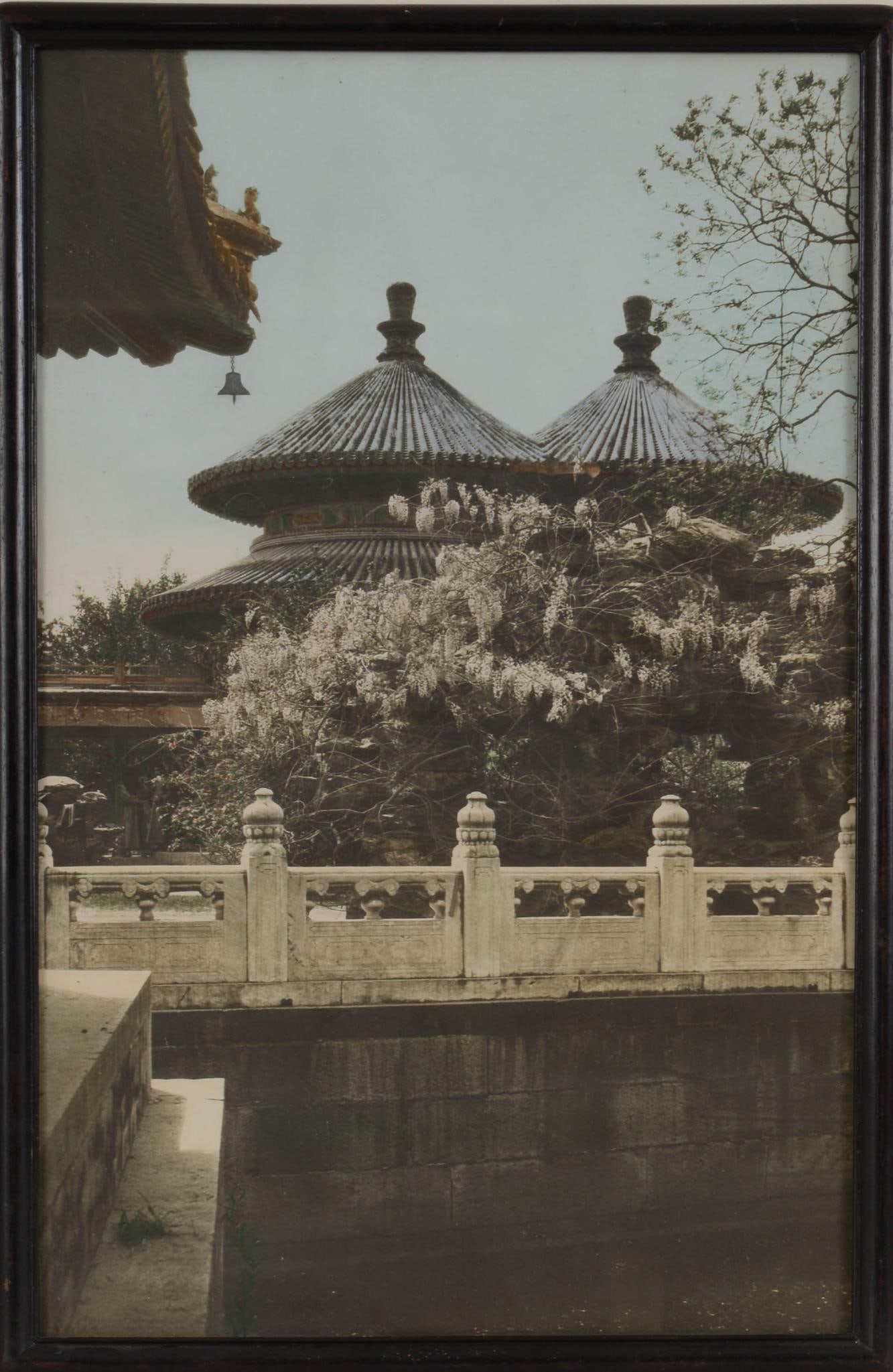 Large Chinese Hand Tinted Photograph. (1 of 2)