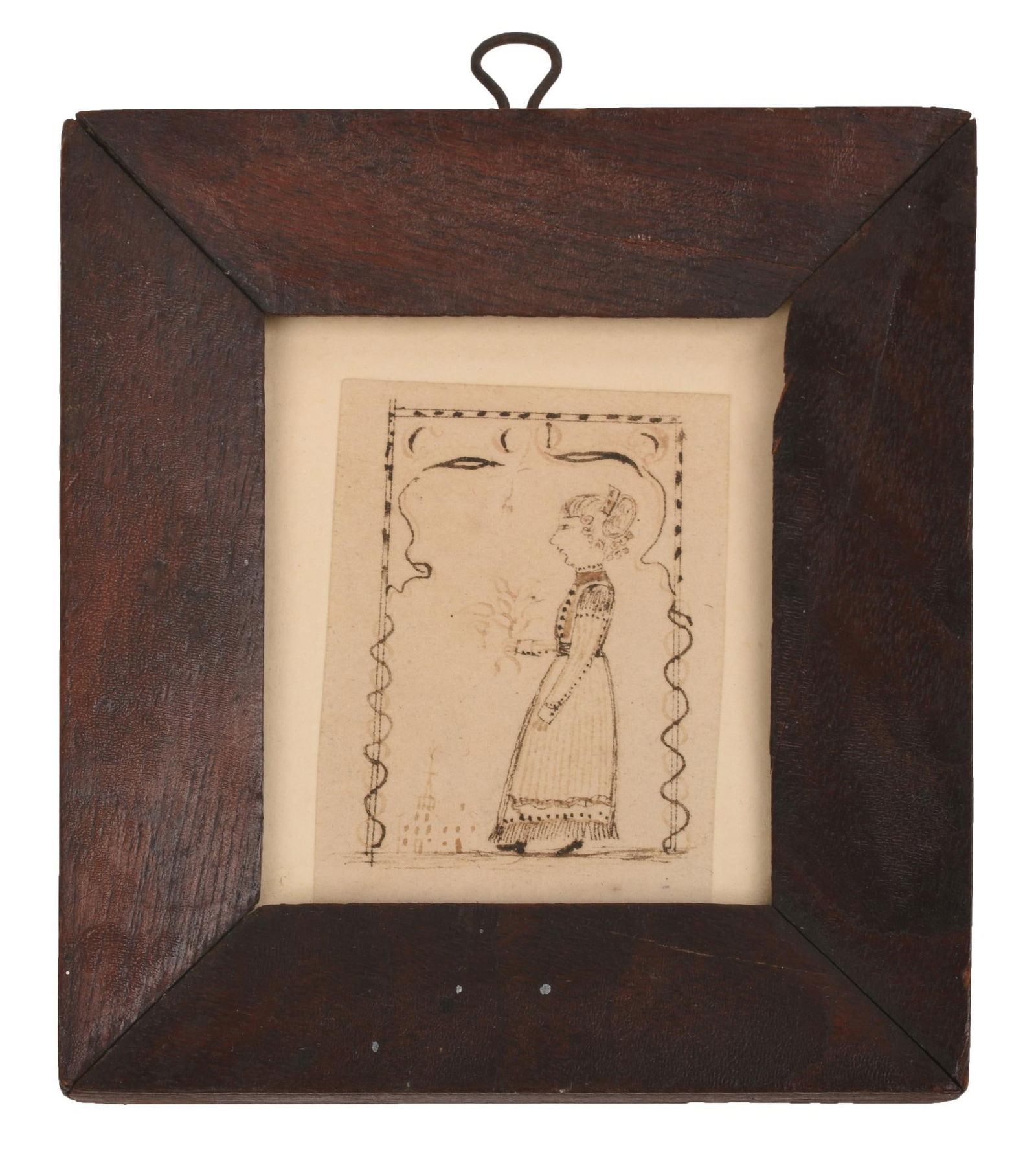 Miniature Early American Folk Art Drawing (1 of 2)