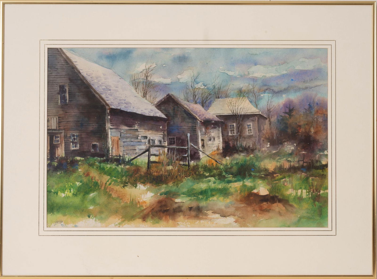 Fine Landscape of Farm Buildings (1 of 2)