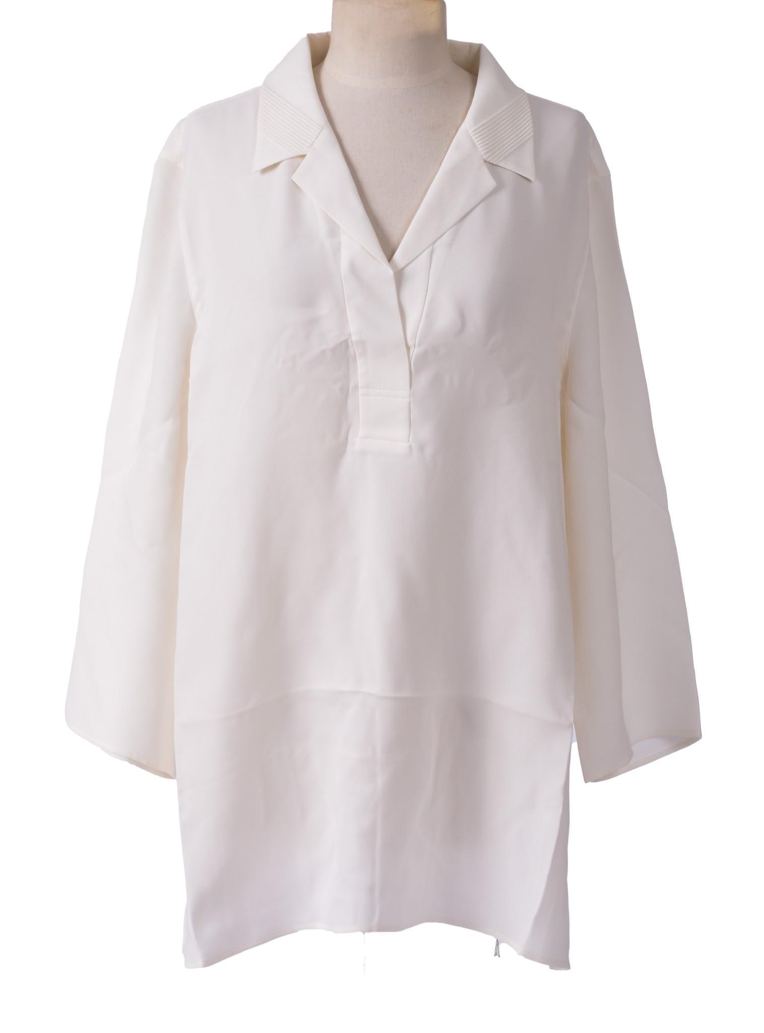 LAFAYETTE 148 CREAM SILK SHIRT. (1 of 4)