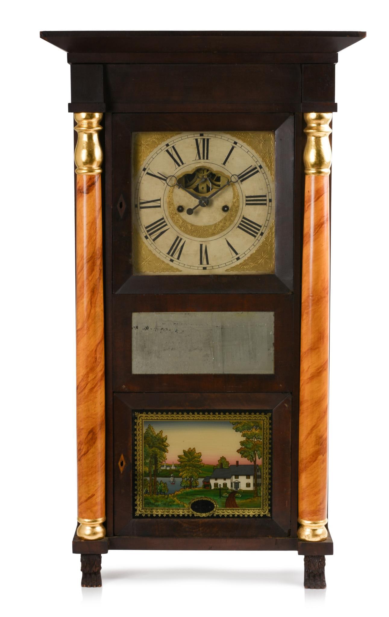 ELI TERRY JR. AMERICAN SHELF CLOCK. (1 of 9)