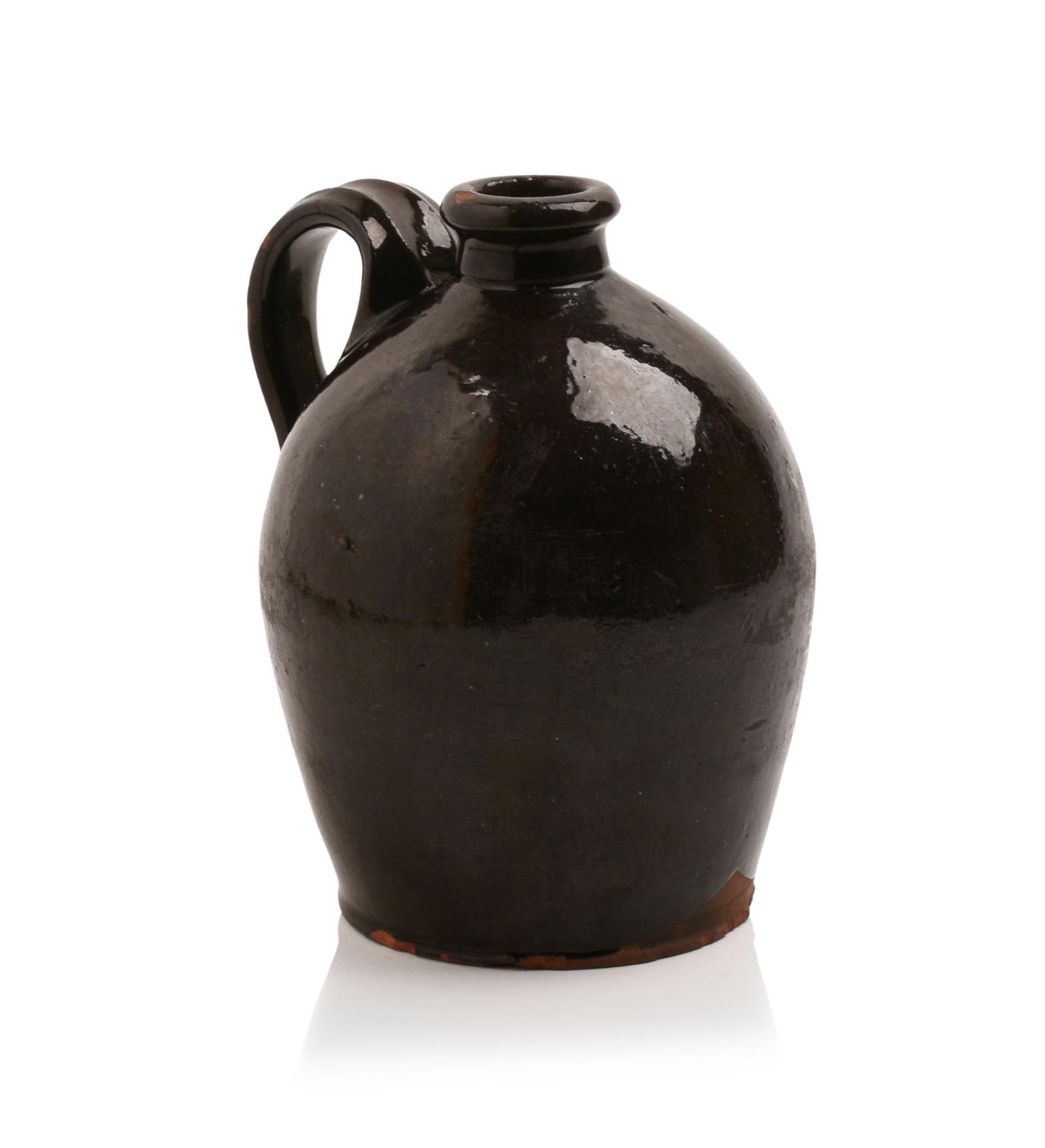 NEW ENGLAND REDWARE JUG. (1 of 5)