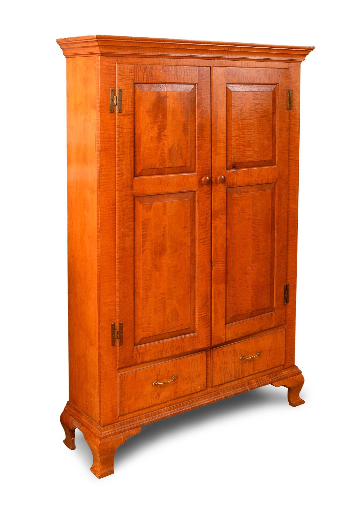 20TH CENTURY TIGER MAPLE CABINET (1 of 3)