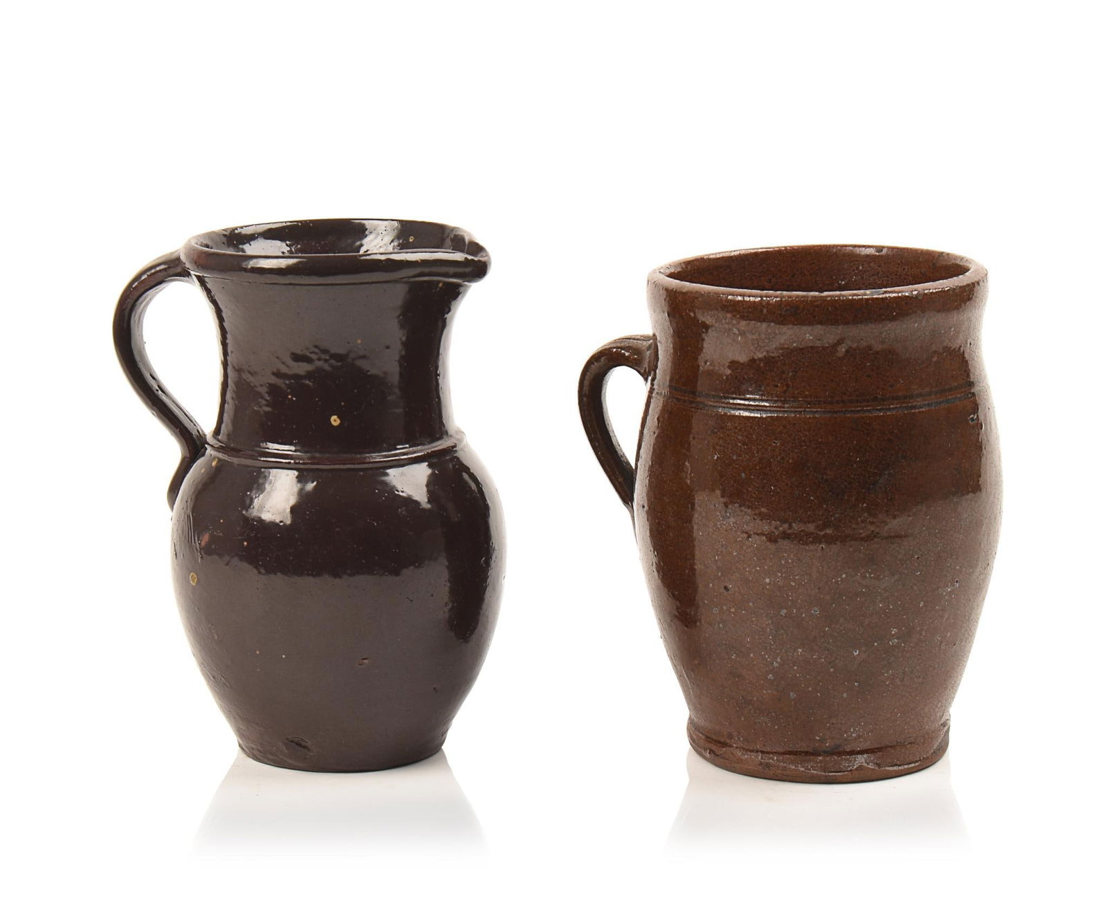 19TH CENTURY REDWARE PITCHER AND A MUG (1 of 5)
