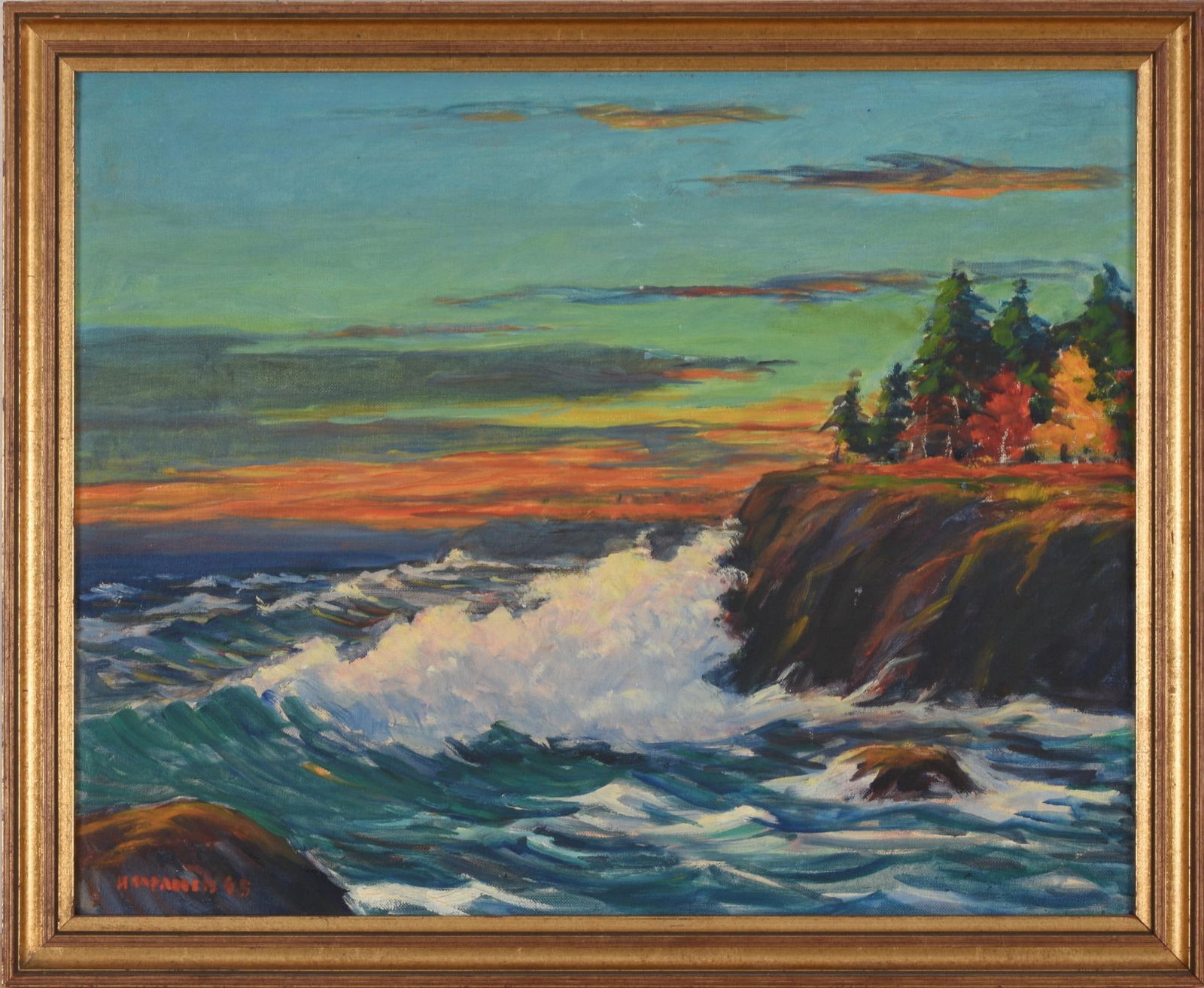 JOHN NICHOLS HAAPANEN SEASCAPE PAINTING. (1 of 3)