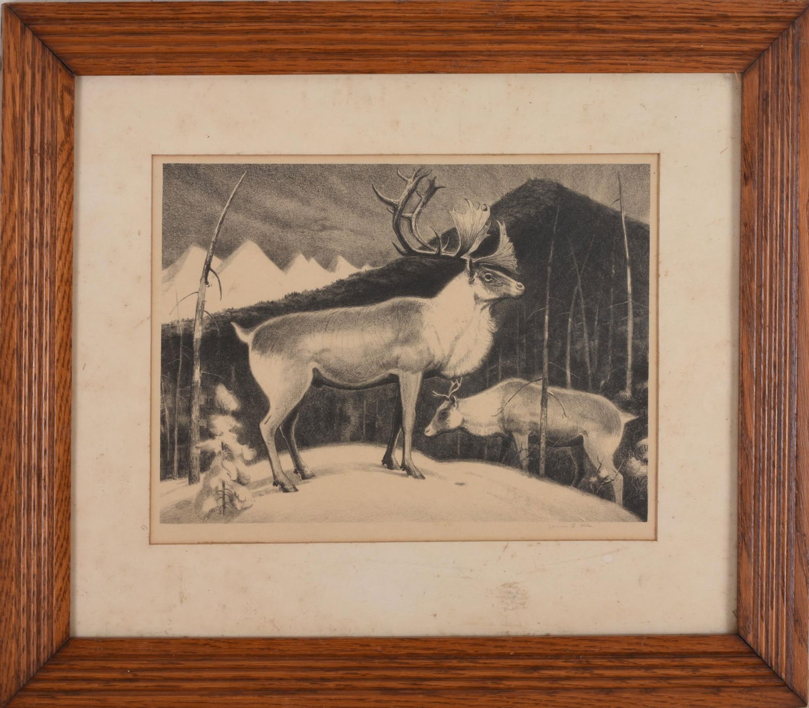 JAMES EDWARD ALLEN LITHOGRAPH. (1 of 3)