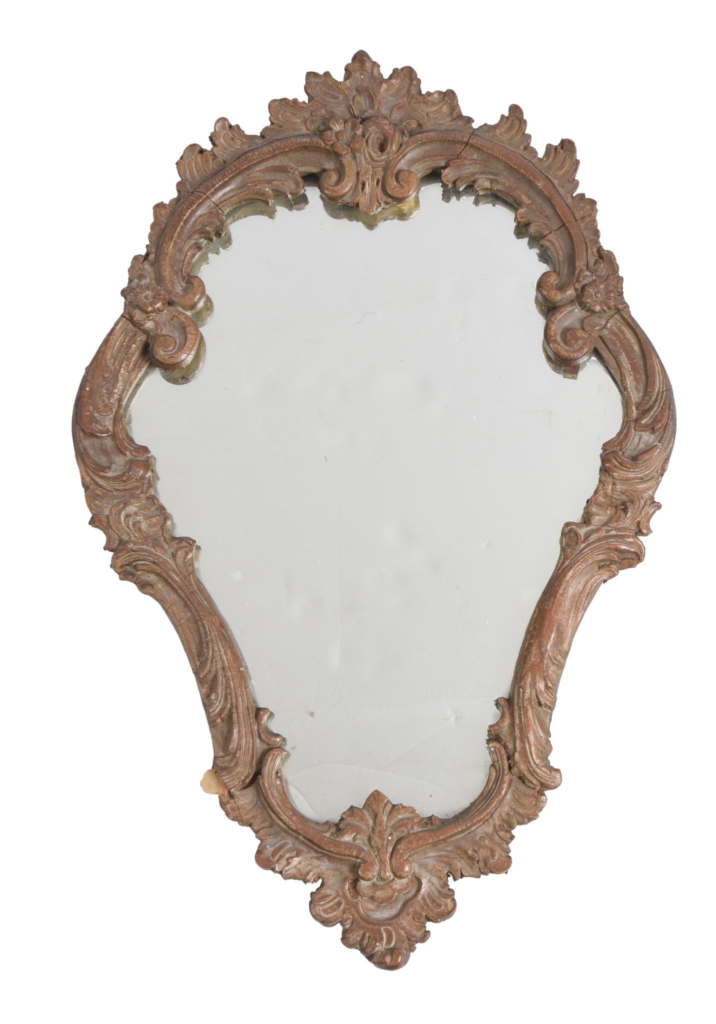 WOOD CARVED ROCOCO STYLE MIRROR (1 of 2)