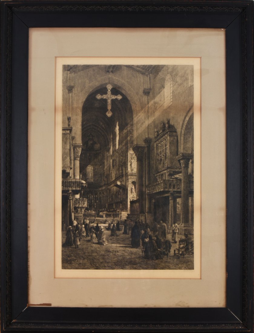 LARGE ENGRAVING BY AXEL HAIG. (1 of 4)