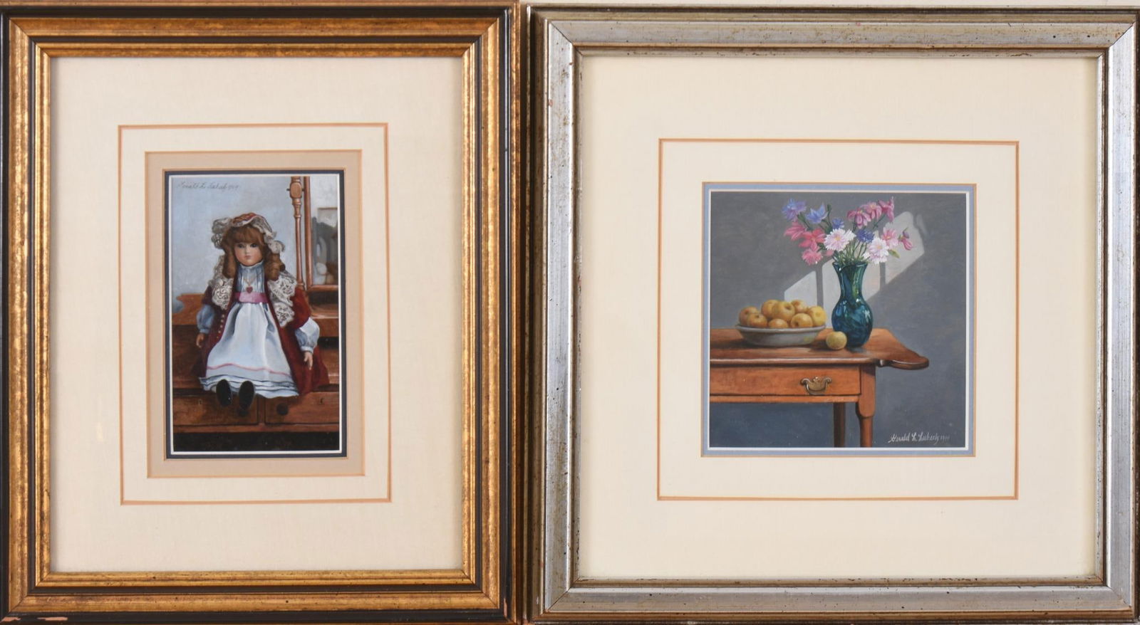 TWO PAINTINGS BY GERALD L. LUBECH, 1984 (1 of 2)