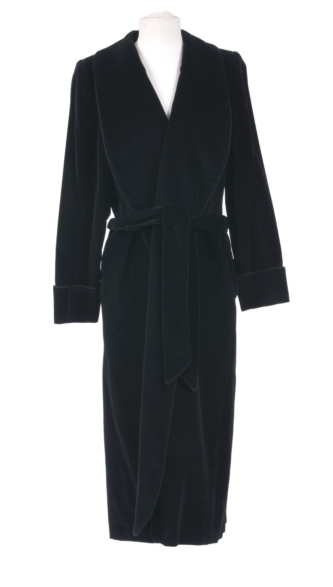 CHRISTIAN DIOR BLACK BELTED COAT (1 of 4)