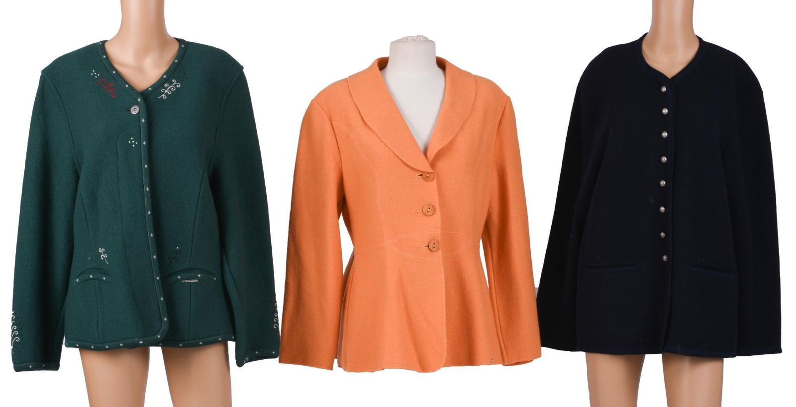 THREE GEIGER WOMEN'S WOOL BUTTON UP SWEATER JACKETS SIZE 40 (1 of 6)