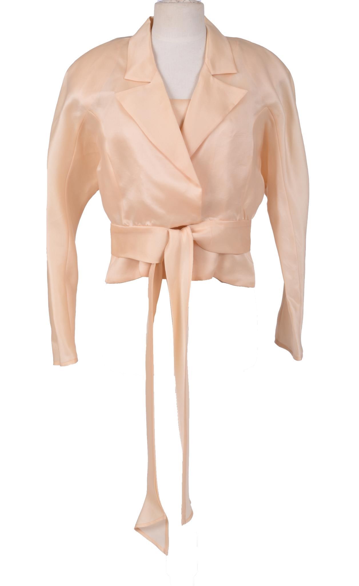 CHRISTIAN DIOR SILK JACKET WITH MATCHING CAMISOLE, SIZE 12/42 (1 of 5)