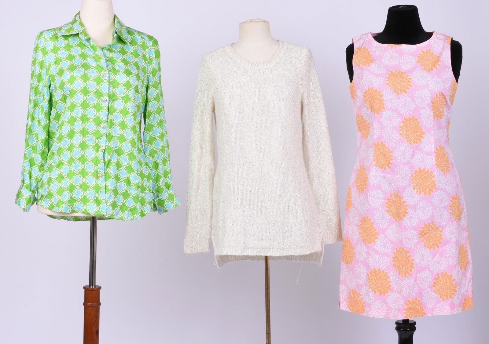 TWO LELA ROSE DRESSES AND OTHER CLOTHING, SIZES 12-14: Calvin Klein, Lands End, and others, all in good shape.