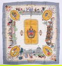 HERMES PARIS SILK SCARF.