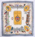 HERMES PARIS SILK SCARF.