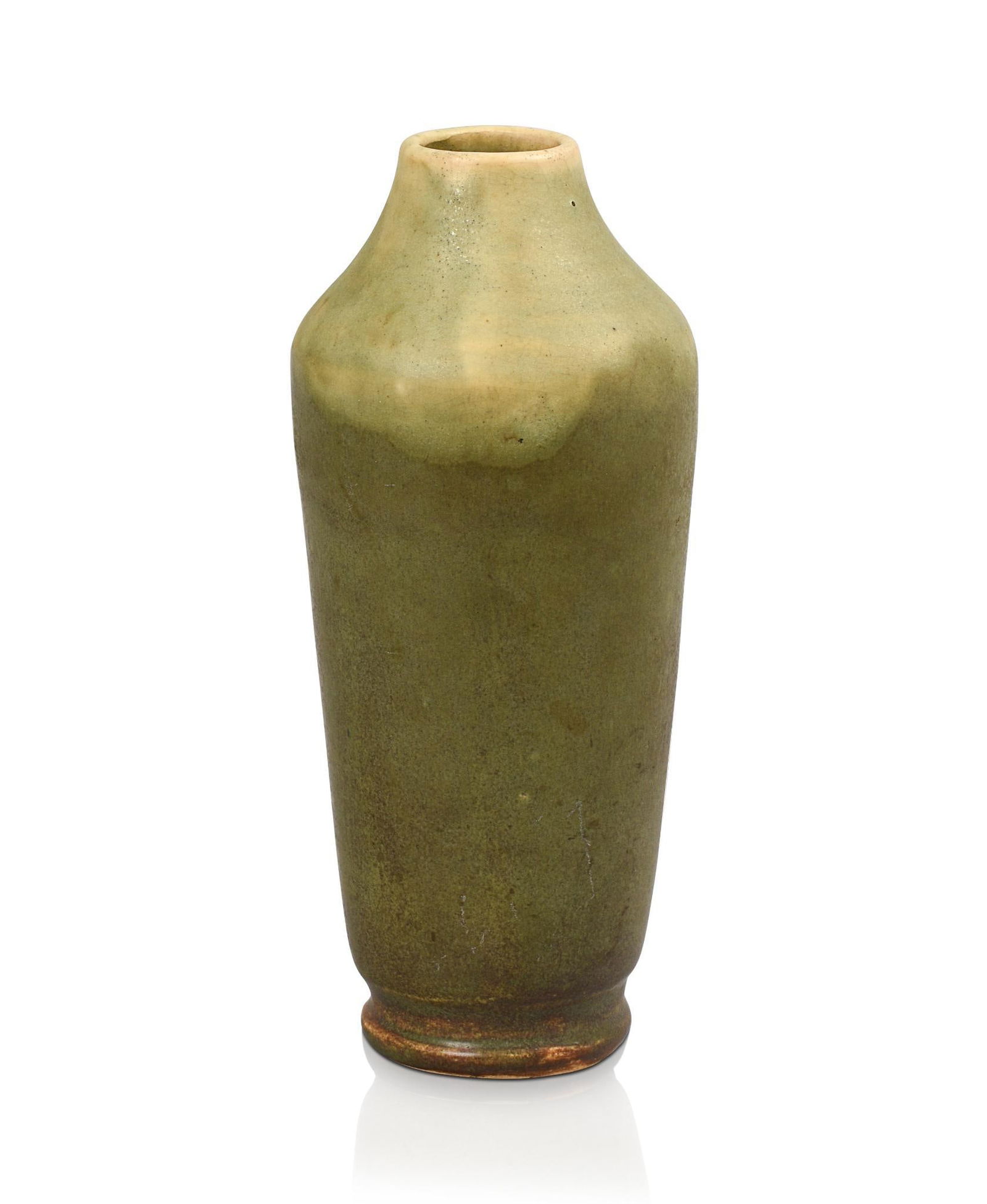 Signed Matt Green Art Pottery Vase (1 of 4)