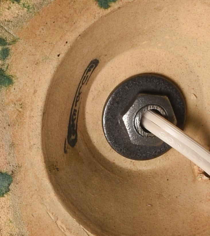 Fulper Pottery Lamp, partial crystalline glaze (1 of 6)
