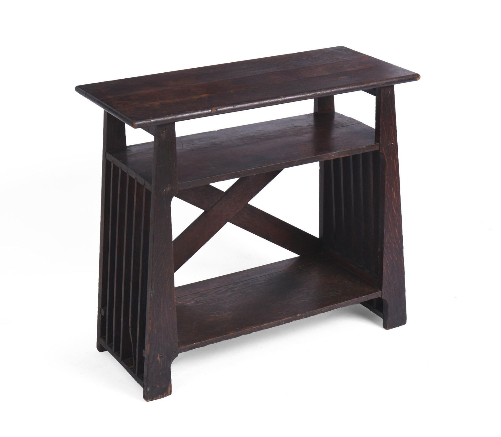 Mission Oak Shelf Table. (1 of 8)