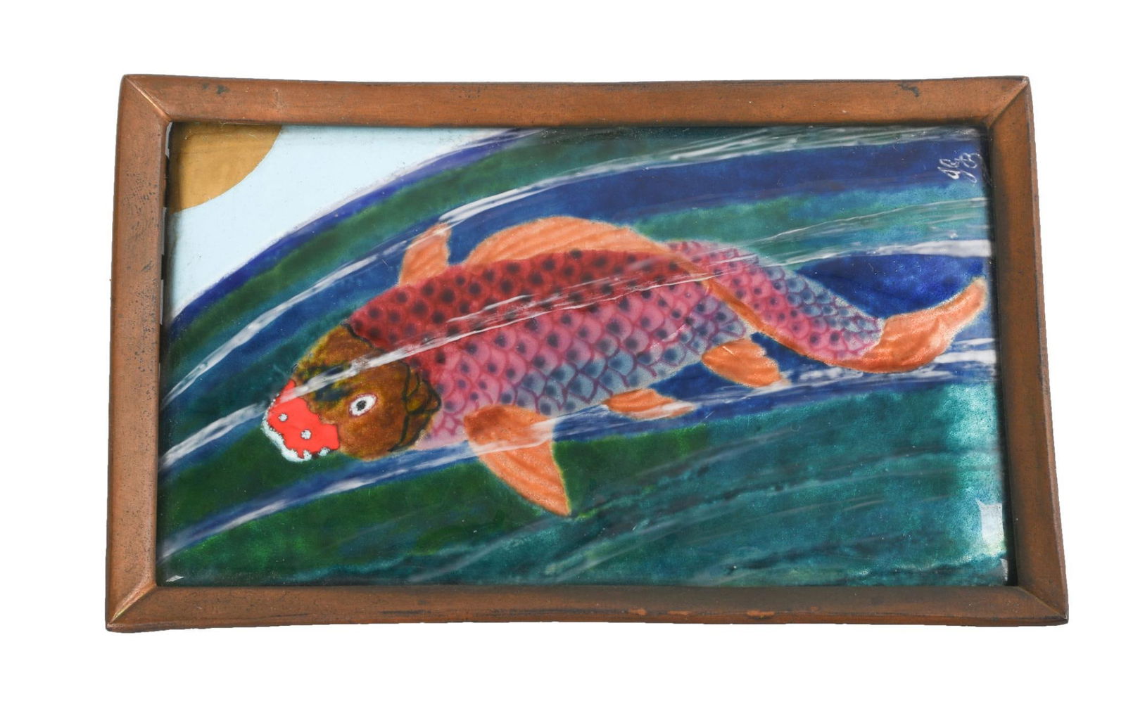 Arts and Crafts Enamel and Copper Box Top (1 of 3)