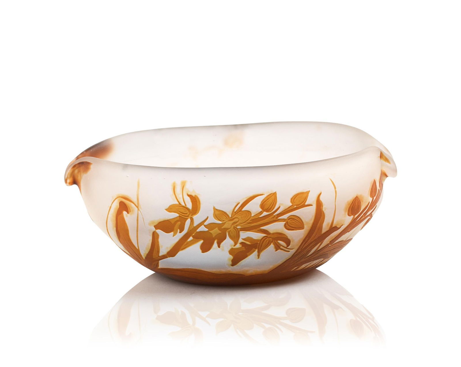 Emile Galle Cameo Glass Bowl. (1 of 5)