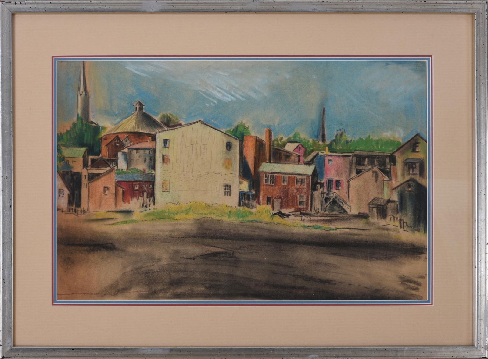 Signed Industrial Landscape Drawing. (1 of 3)