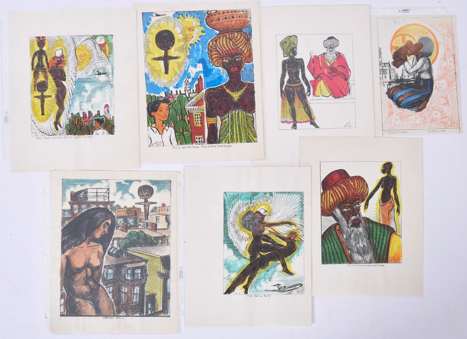 Allan Rohan Crite (1910 - 2007). Seven Prints. (1 of 3)