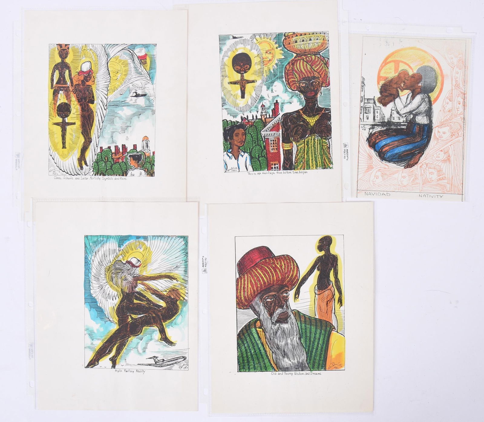 Allan Rohan Crite (1910 - 2007). Five Prints. (1 of 2)