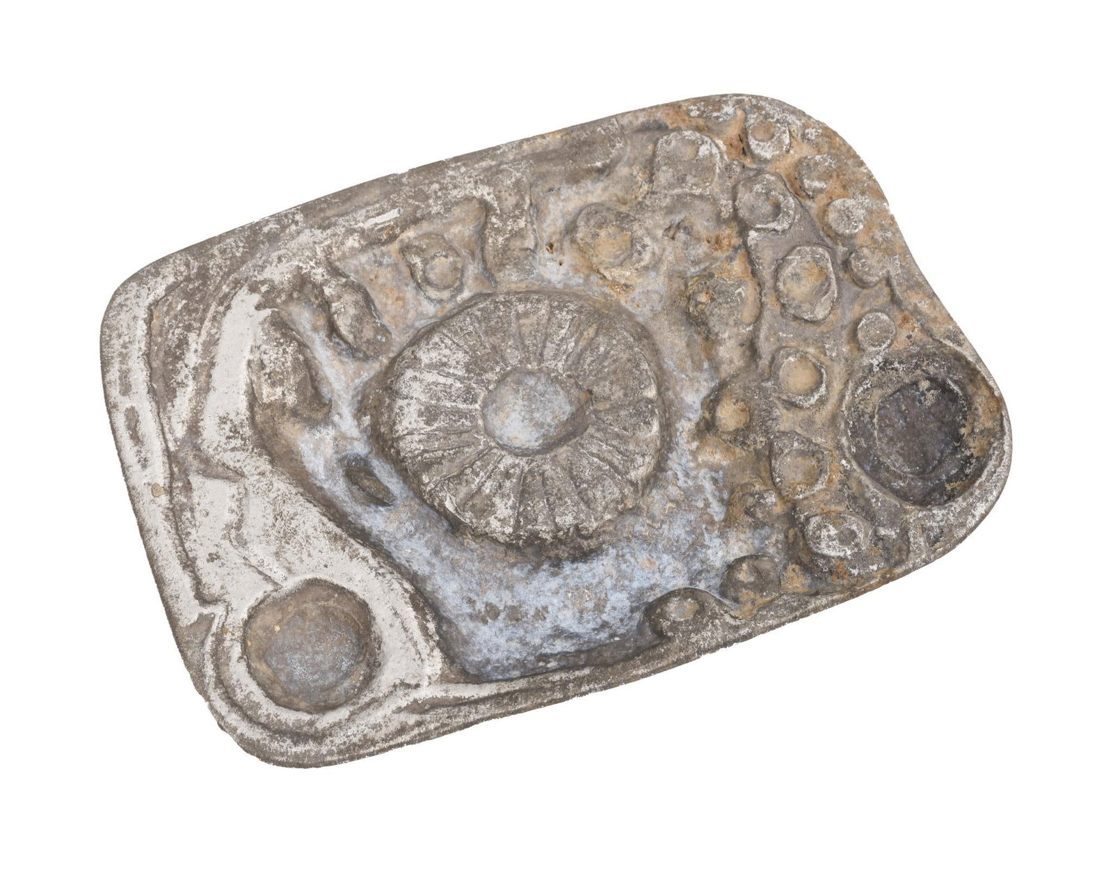 Donald Drumm (b. 1935). Aluminum Relief Sculpture: 5 inches x 6.5 inches