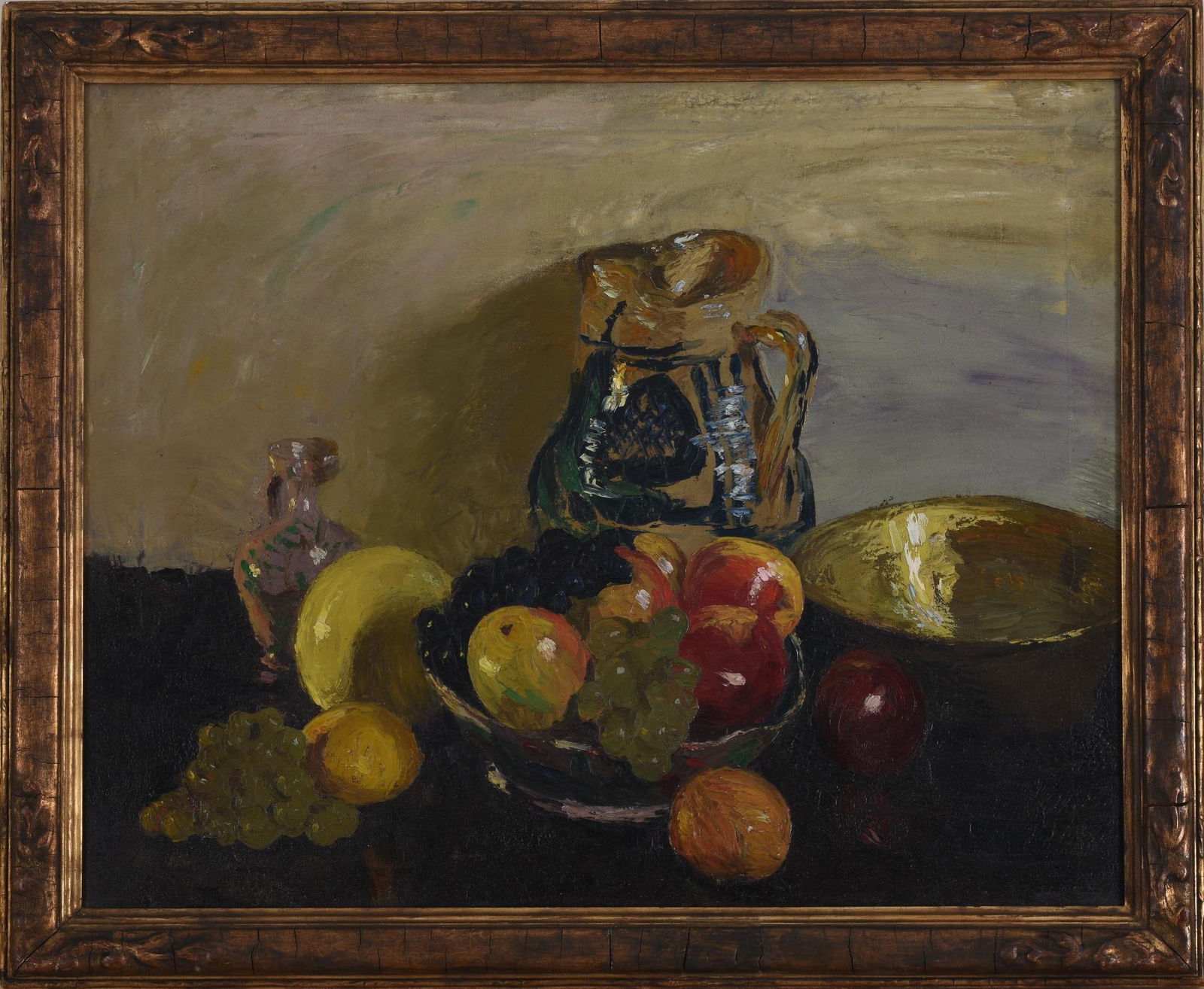 Raymond Perry Rodgers Neilson (1881 - 1964). Still Life.: Oil on canvas, 24 x 30 inches, old label on verso. In a period gilt frame by Newcomb Macklin, 34 x 28 inches.