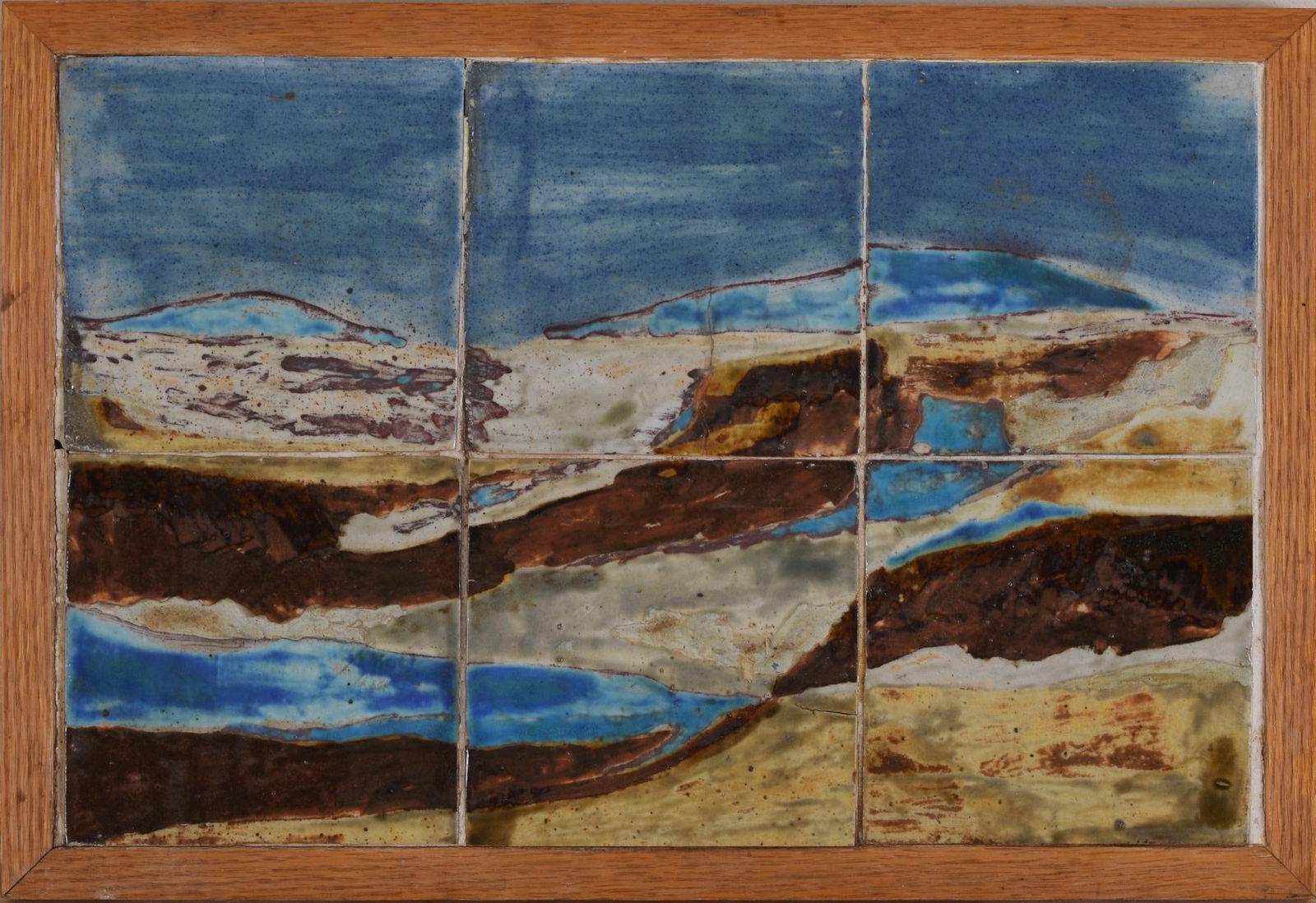 Mid Century Tile Beach Scene. (1 of 2)