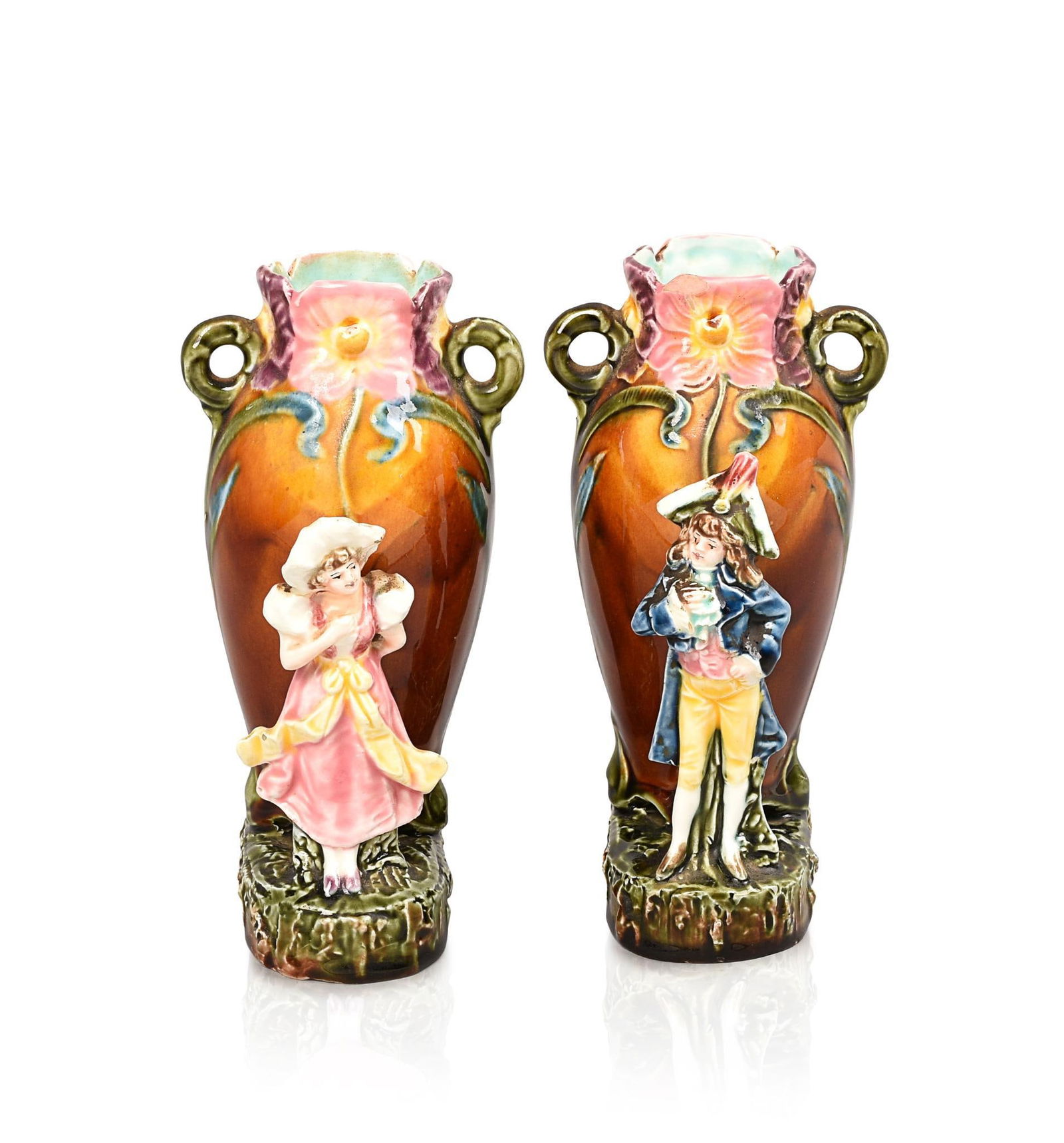 PAIR OF FIGURAL SPILL VASES (1 of 5)