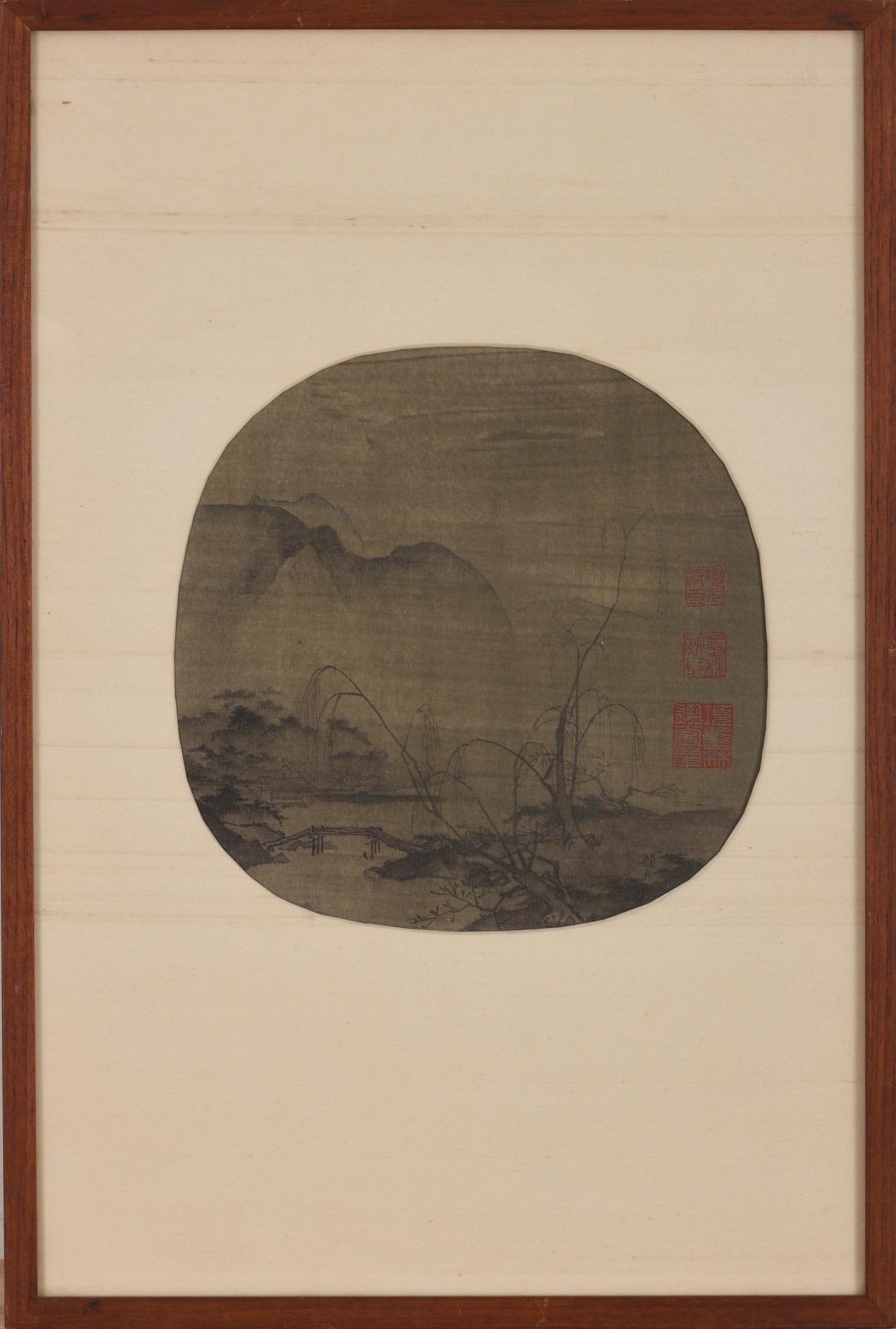 LANDSCAPE WITH WILLOWS, AFTER MA YUAN (C.1140 - 1225). (1 of 2)
