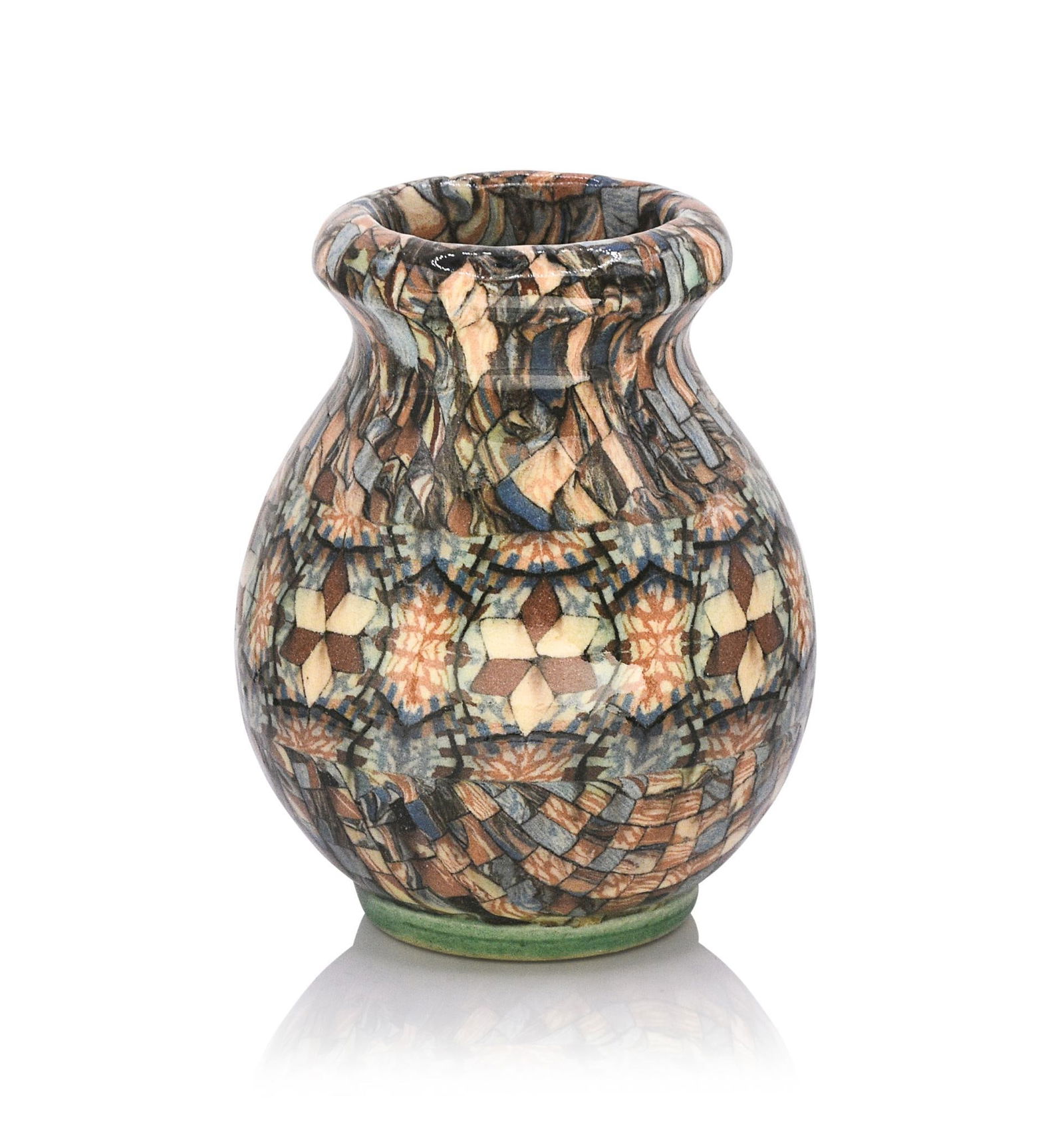 SMALL JEAN GERBINO VALLAURIS CERAMIC GLAZED VASE (1 of 3)